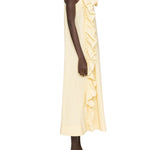 Sea Lisette Solid Ruffle Maxi Sundress - Vermillion