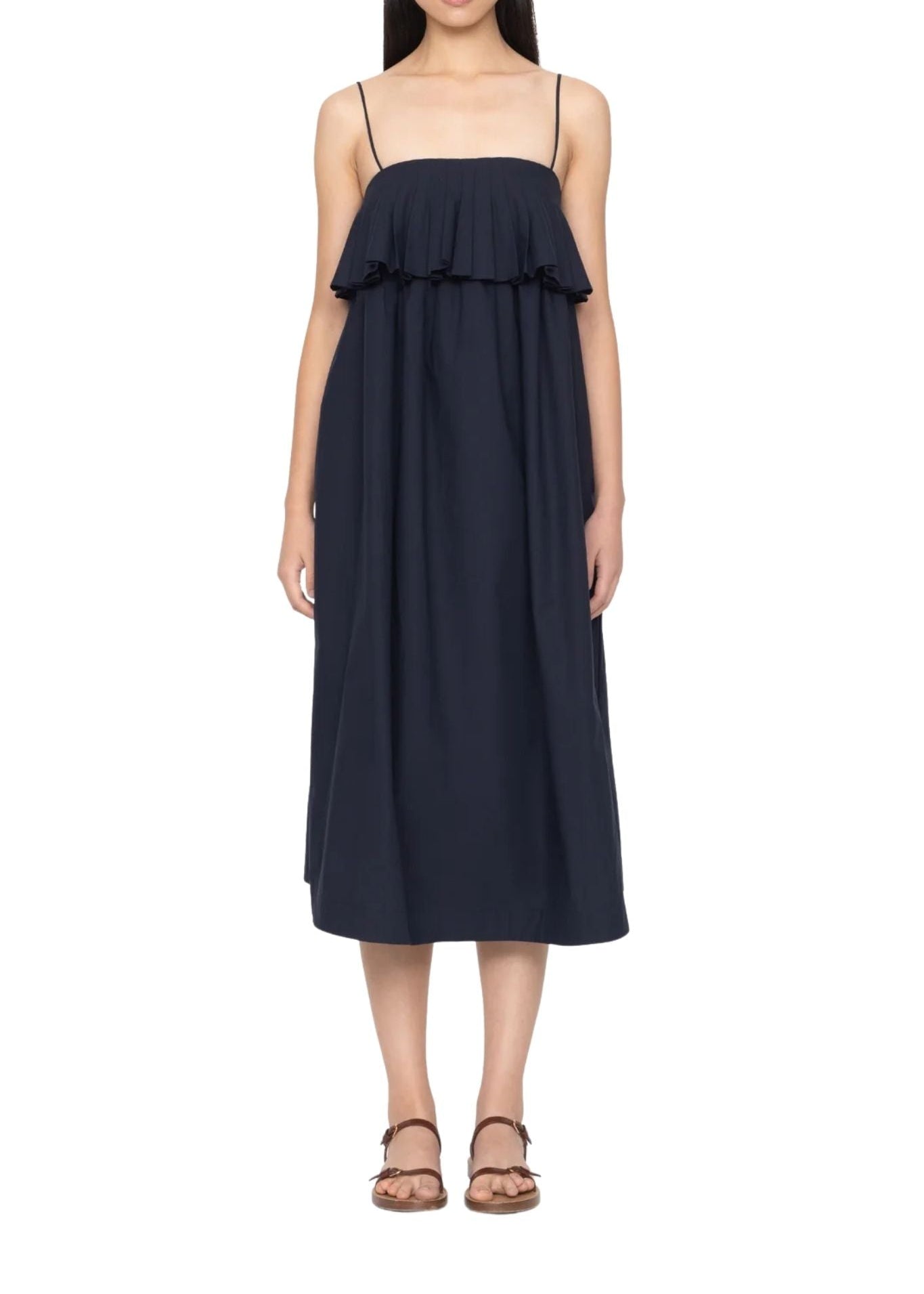 Sea Lois Twill Tank Dress - Vermillion