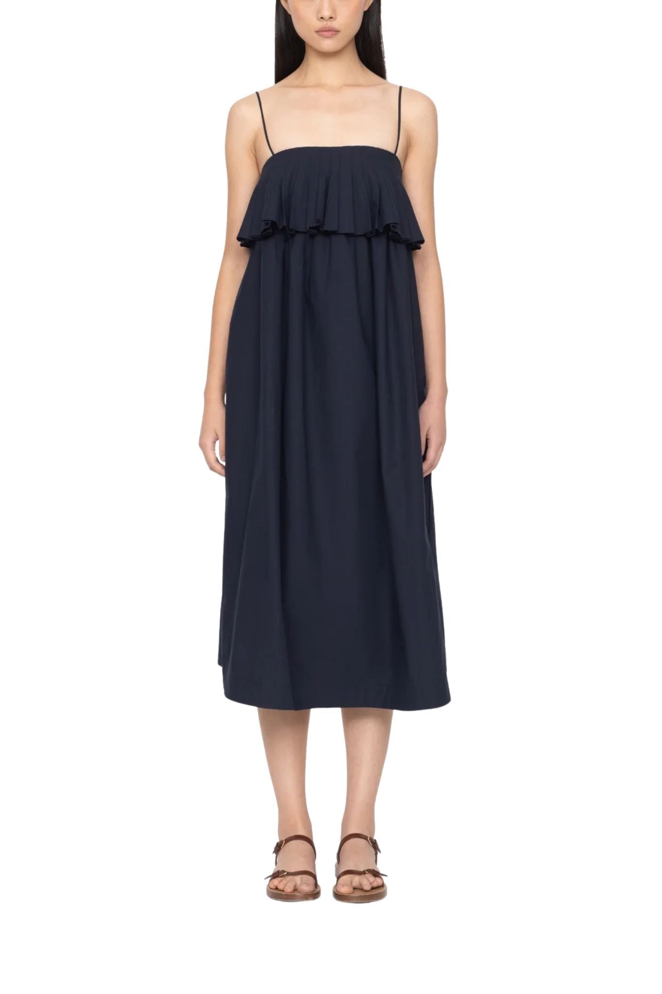 Sea Lois Twill Tank Dress - Vermillion