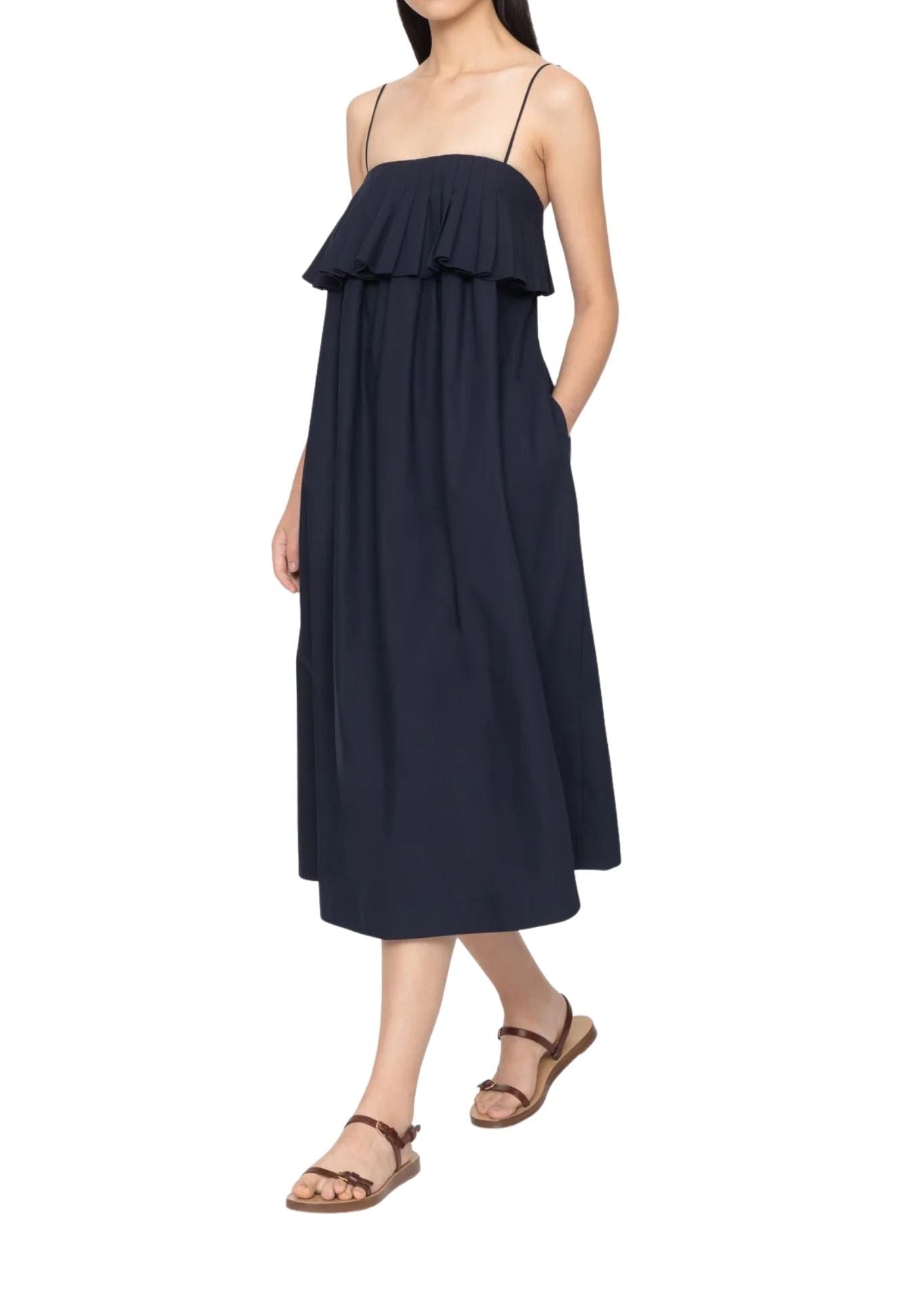 Sea Lois Twill Tank Dress - Vermillion