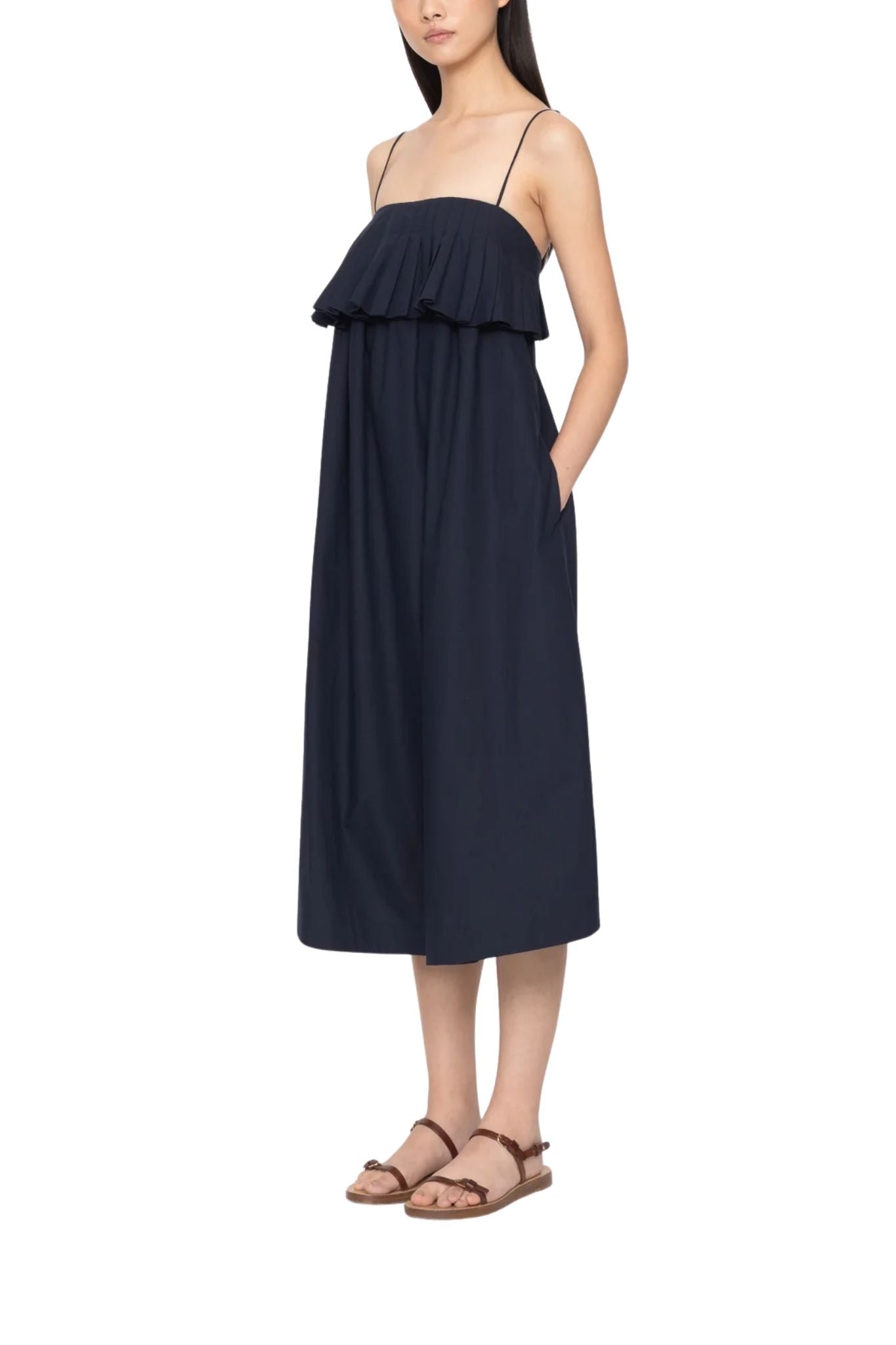 Sea Lois Twill Tank Dress - Vermillion