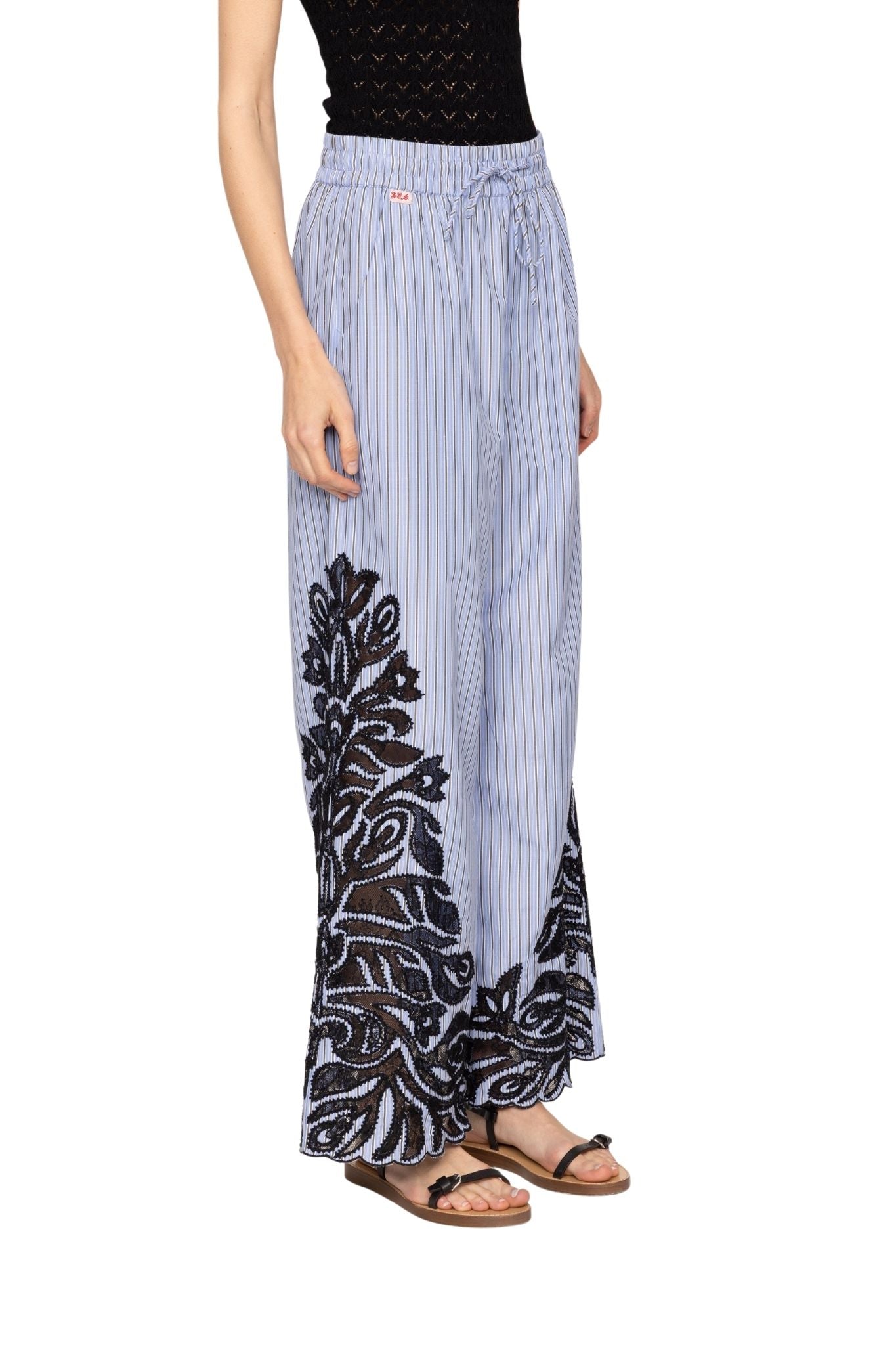 Sea Maella Stripe Pants - Vermillion