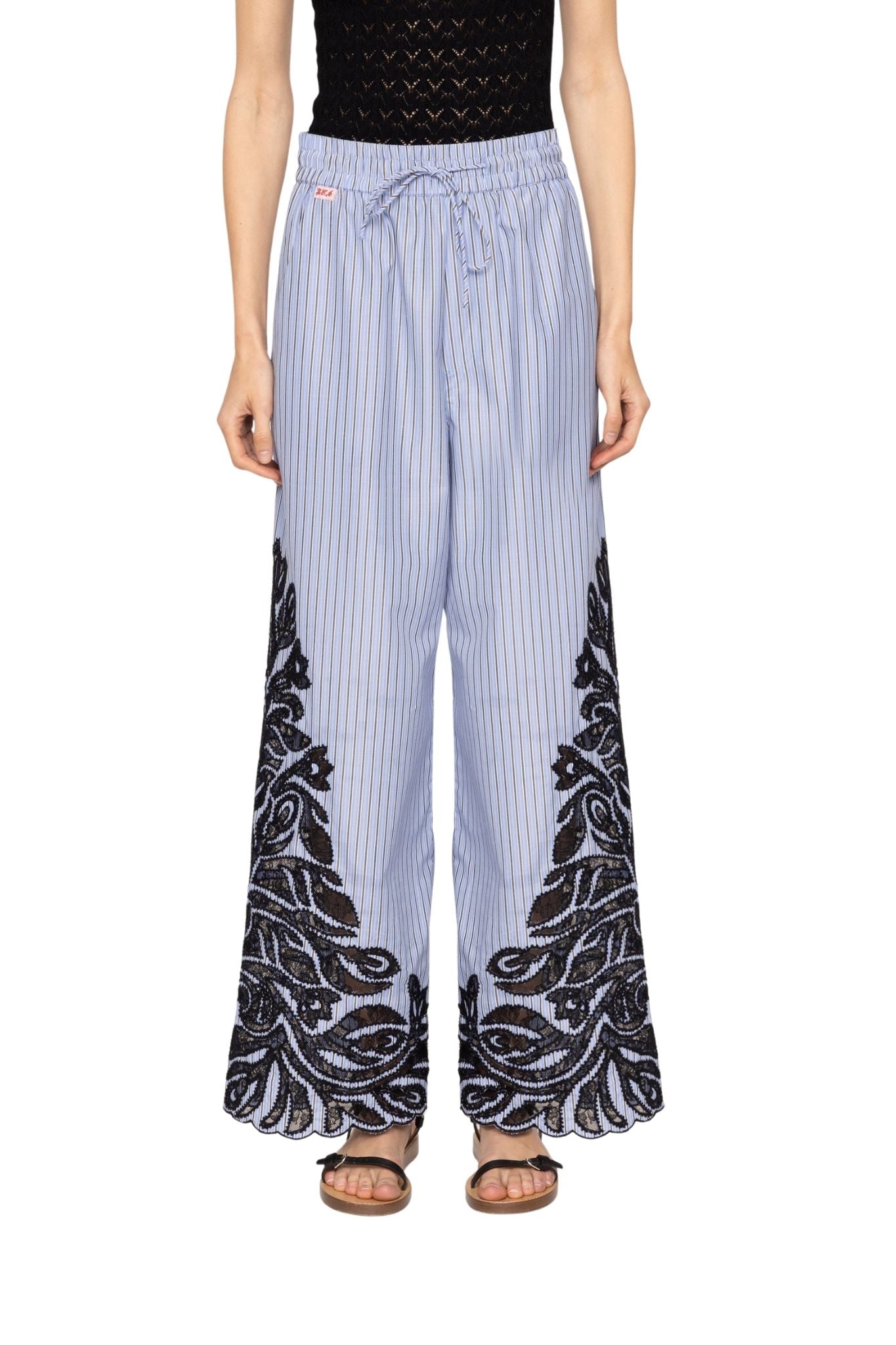 Sea Maella Stripe Pants - Vermillion