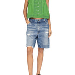 Sea Milene Denim Knee Shorts - Vermillion