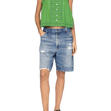 Sea Milene Denim Knee Shorts - Vermillion