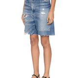 Sea Milene Denim Knee Shorts - Vermillion
