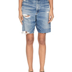 Sea Milene Denim Knee Shorts - Vermillion