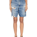 Sea Milene Denim Knee Shorts - Vermillion