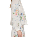 Sea Serafina Embroidery Longsleeve Blouse - Vermillion