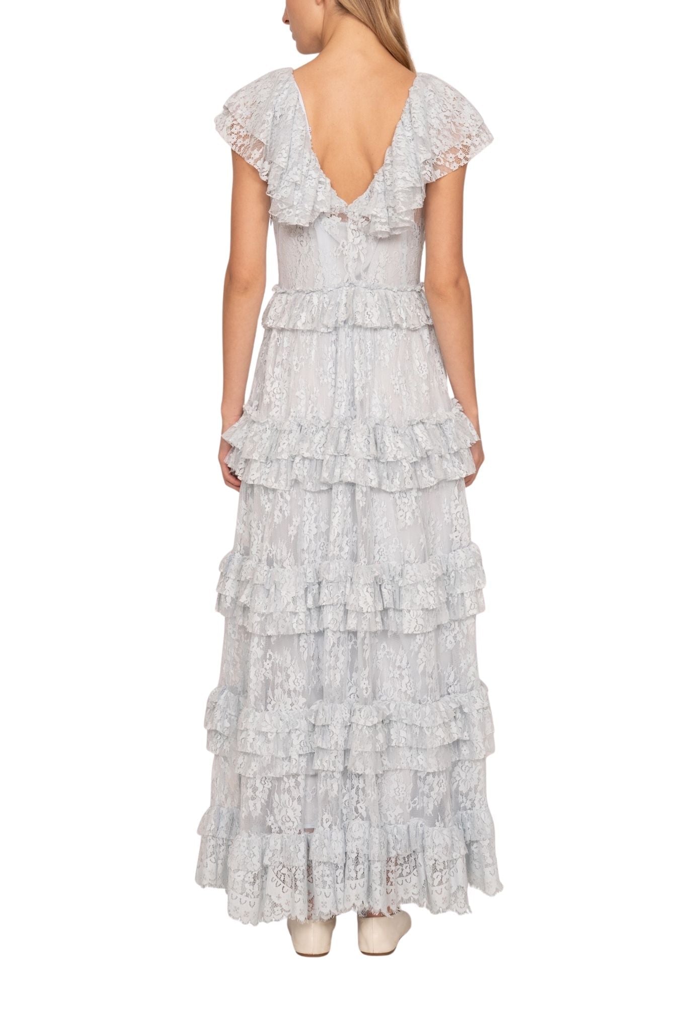 Sea Sharleen Lace V - Neck Dress - Vermillion