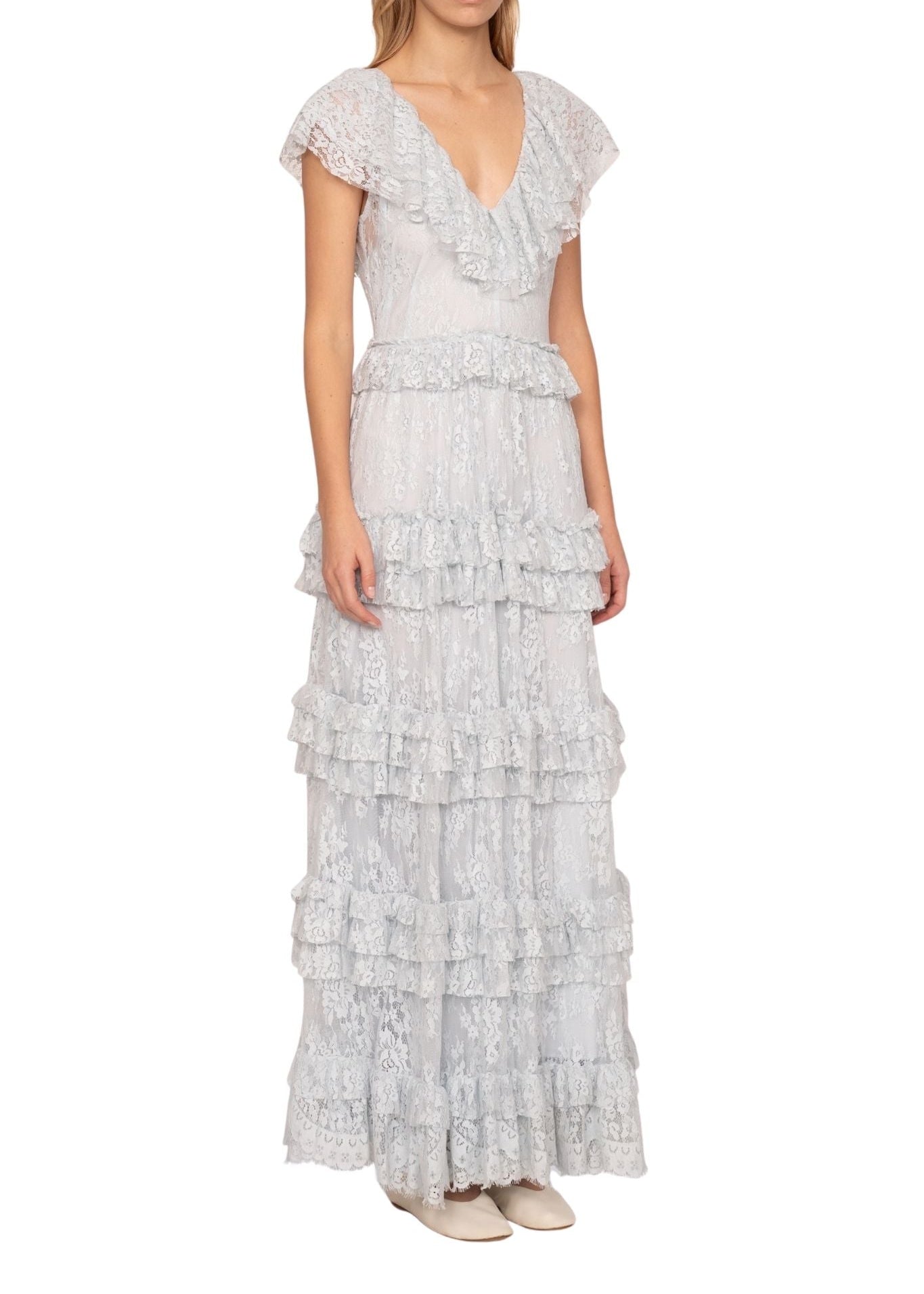 Sea Sharleen Lace V - Neck Dress - Vermillion