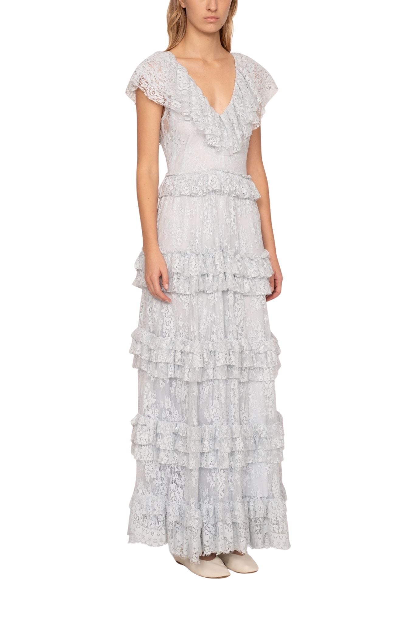 Sea Sharleen Lace V - Neck Dress - Vermillion