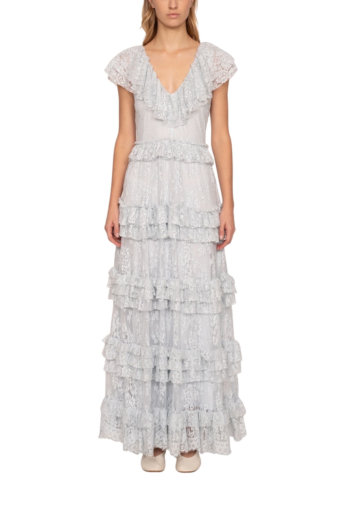Sea Sharleen Lace V - Neck Dress - Vermillion