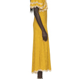 Sea Shay Lace Cape Midi Dress - Vermillion