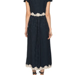 Sea Shay Lace V-neck Midi Dress - Vermillion