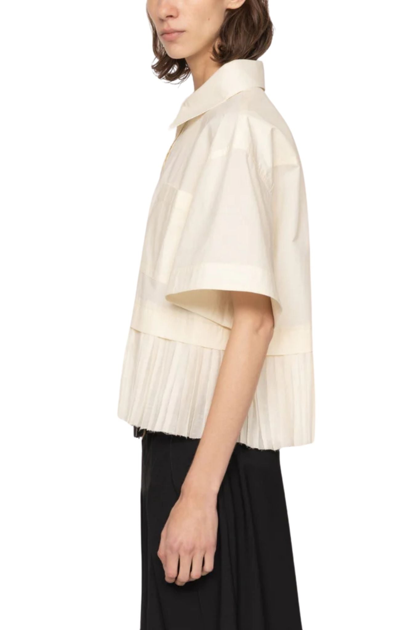 Sea Solene Solid Combo S/Slv Shirt - Vermillion