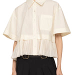 Sea Solene Solid Combo S/Slv Shirt - Vermillion