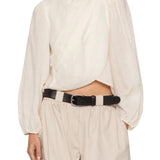 Sea Solene Solid L/Slv Top - Vermillion