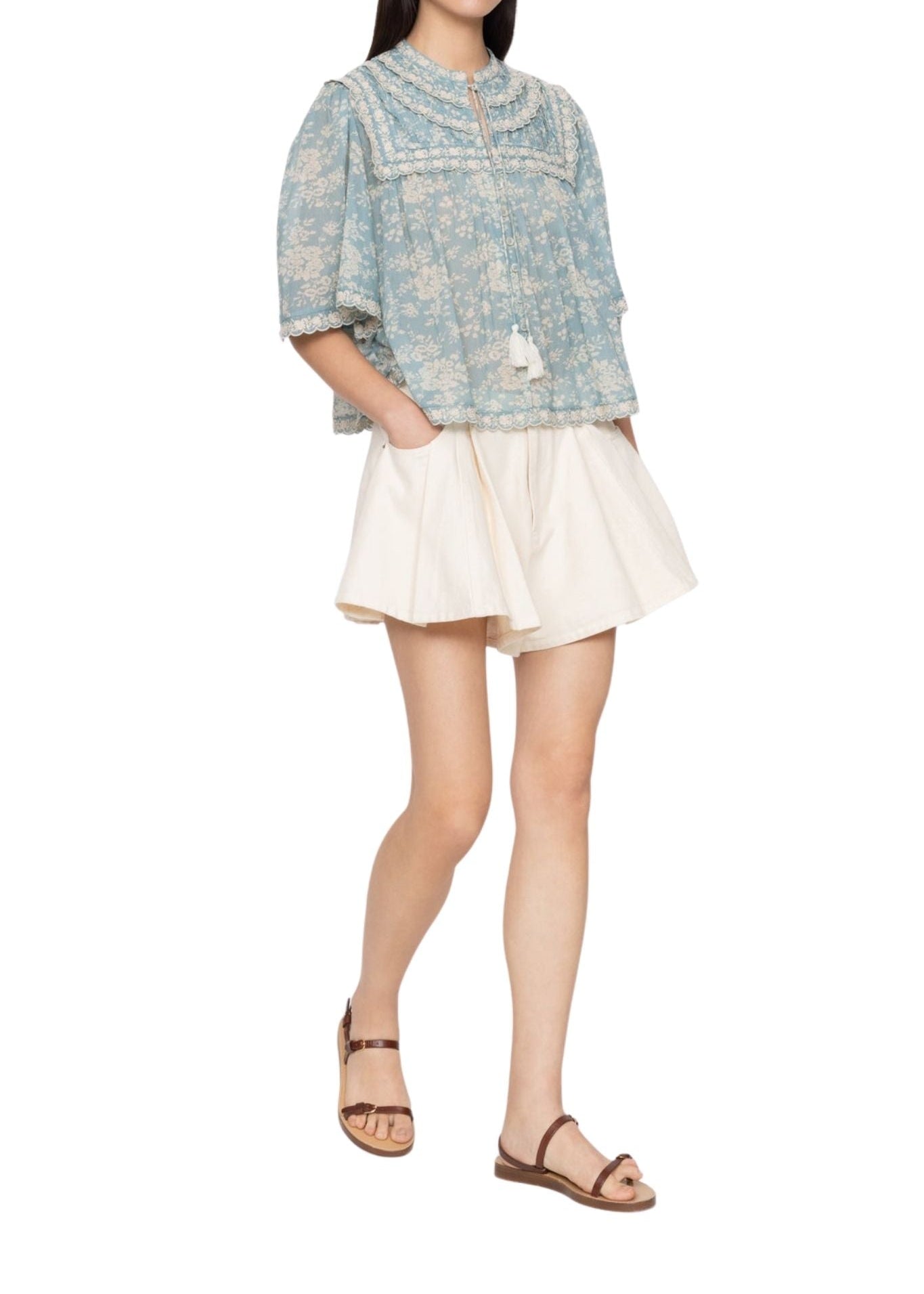 Sea Stasia Denim Jean Shorts - Vermillion