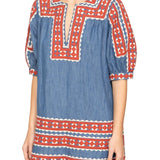 Sea Stina Chambray Mini Dress - Vermillion