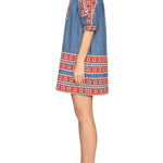 Sea Stina Chambray Mini Dress - Vermillion