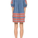 Sea Stina Chambray Mini Dress - Vermillion