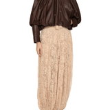 Sea Thompson Leather Cape Jacket - Vermillion