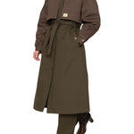 Sea Tristan Solid Color Block Trench Coat - Vermillion