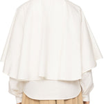Sea Tristan Solid Longsleeve Cape Top - Vermillion