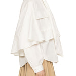 Sea Tristan Solid Longsleeve Cape Top - Vermillion