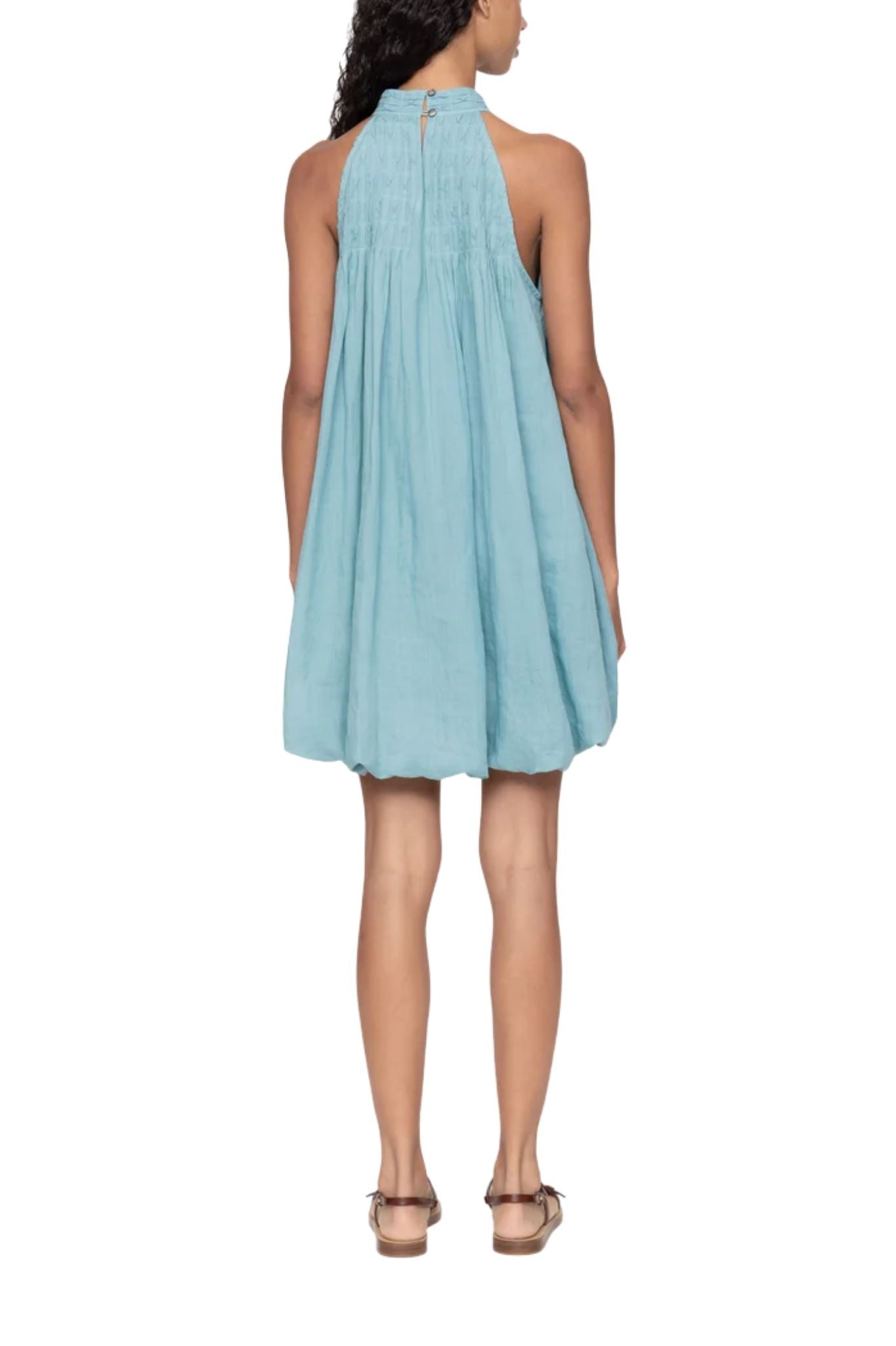 Sea Violet Halter Mini Dress - Vermillion