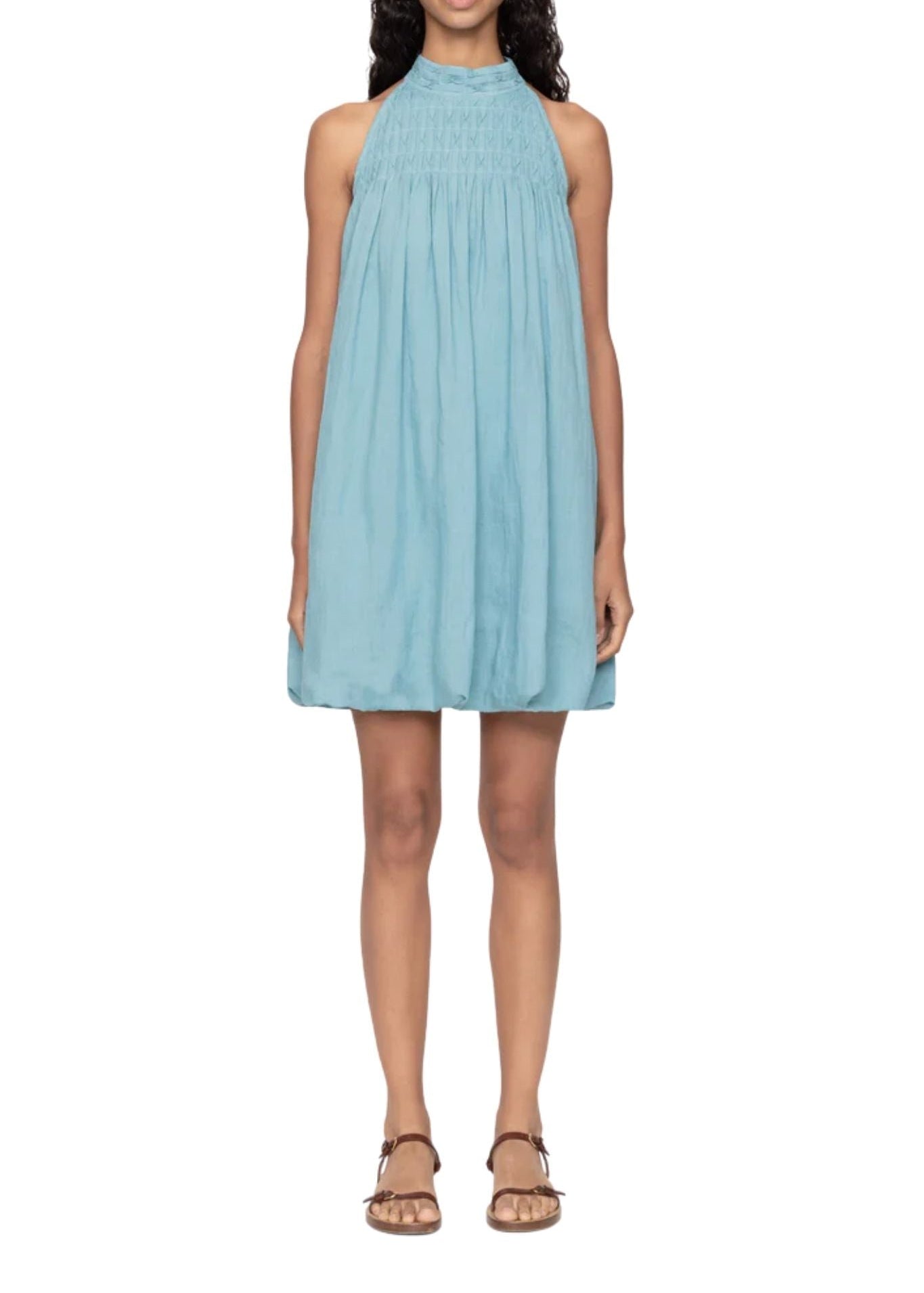 Sea Violet Halter Mini Dress - Vermillion