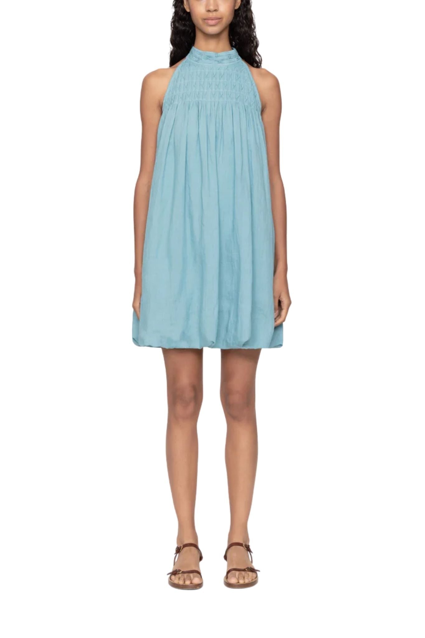 Sea Violet Halter Mini Dress - Vermillion