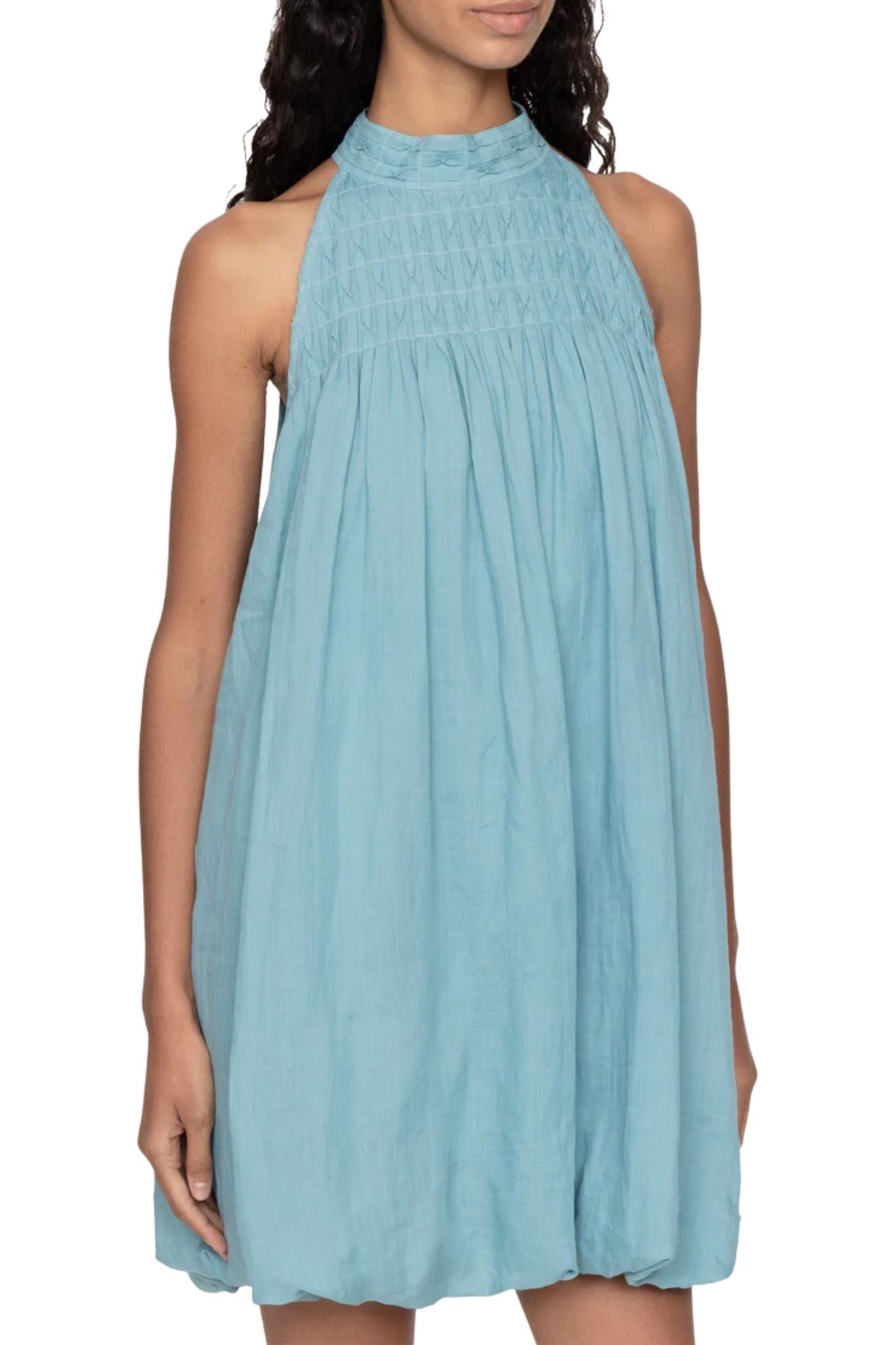 Sea Violet Halter Mini Dress - Vermillion