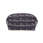 Sea Vita Embroidered Cosmetic Bag - Vermillion