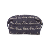 Sea Vita Embroidered Cosmetic Bag - Vermillion