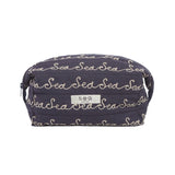 Sea Vita Embroidered Cosmetic Bag - Vermillion