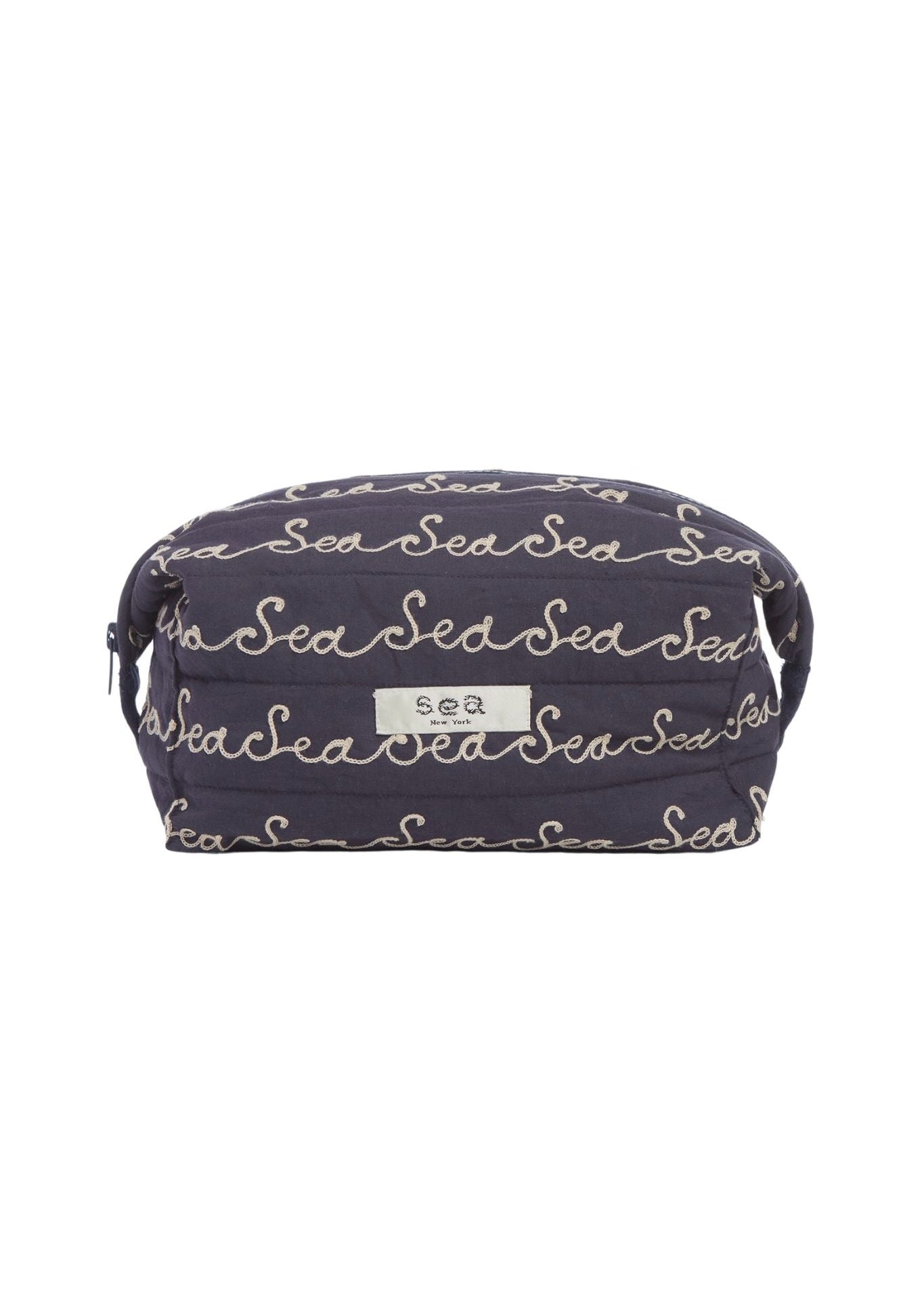 Sea Vita Embroidered Cosmetic Bag - Vermillion