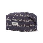 Sea Vita Embroidered Cosmetic Bag - Vermillion