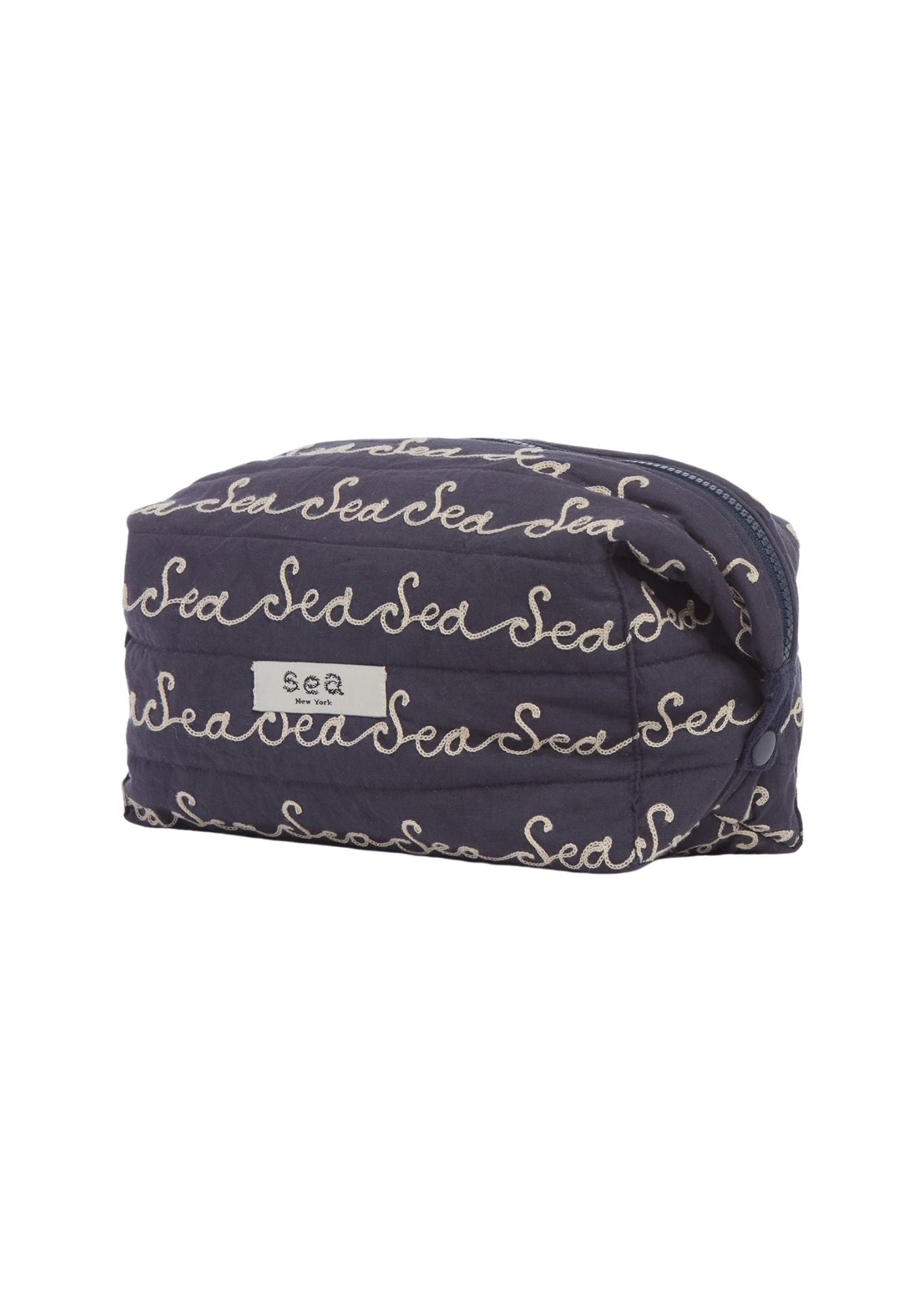 Sea Vita Embroidered Cosmetic Bag - Vermillion