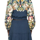 Sea Wilhelmina Embroidered Longsleeve Top - Vermillion