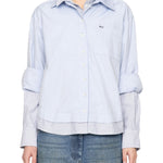 Sea Zayna Double Layer Button Down - Vermillion