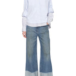 Sea Zayna Double Layer Button Down - Vermillion