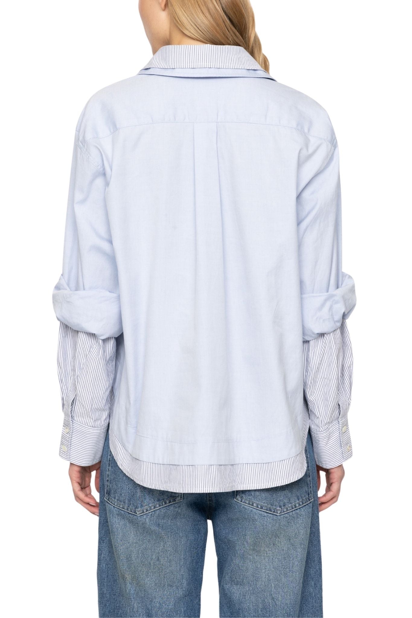 Sea Zayna Double Layer Button Down - Vermillion
