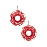 Silvia Furmanovich Bamboo Red Earrings with Diamond and Ruby - Vermillion