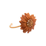 Silvia Furmanovich Carved Wood Flower Bracelet with Diamond and Imperial Topaz - Vermillion