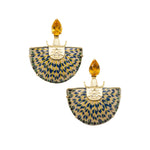 Silvia Furmanovich Diamond and Citrine Egypt Marquetry Earrings - Vermillion