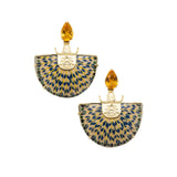 Silvia Furmanovich Diamond and Citrine Egypt Marquetry Earrings - Vermillion