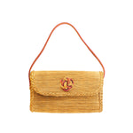 Silvia Furmanovich Golden Grass Braided Bag - Vermillion