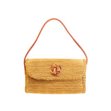 Silvia Furmanovich Golden Grass Braided Bag - Vermillion